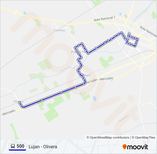 500 Colectivo Line Map