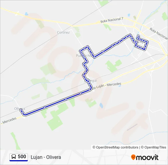 500 Colectivo Line Map