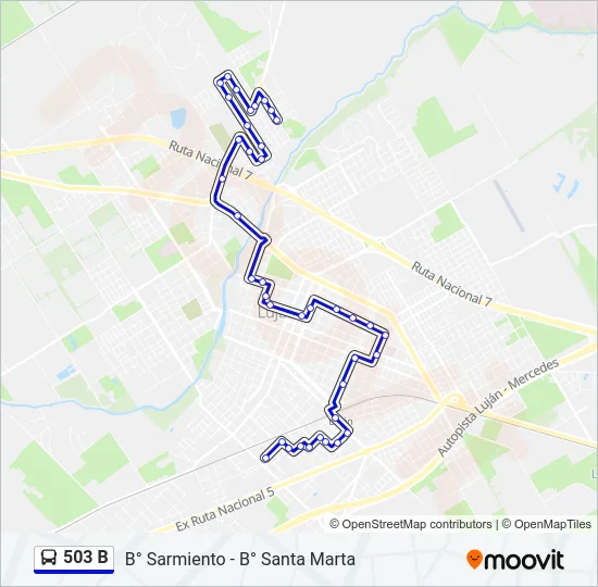 503 B Colectivo Line Map