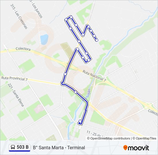 503 B Colectivo Line Map