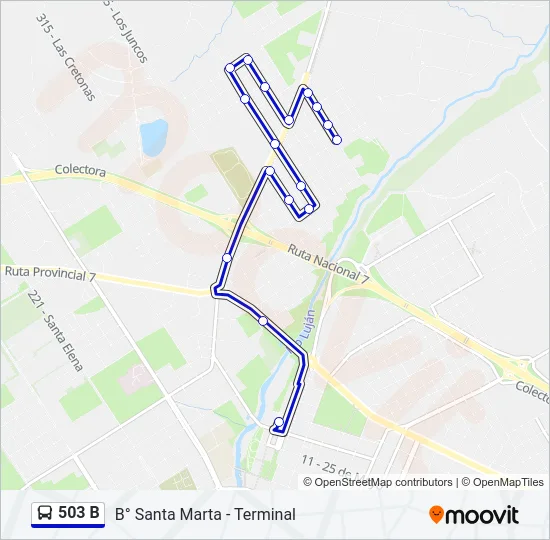 503 B Colectivo Line Map
