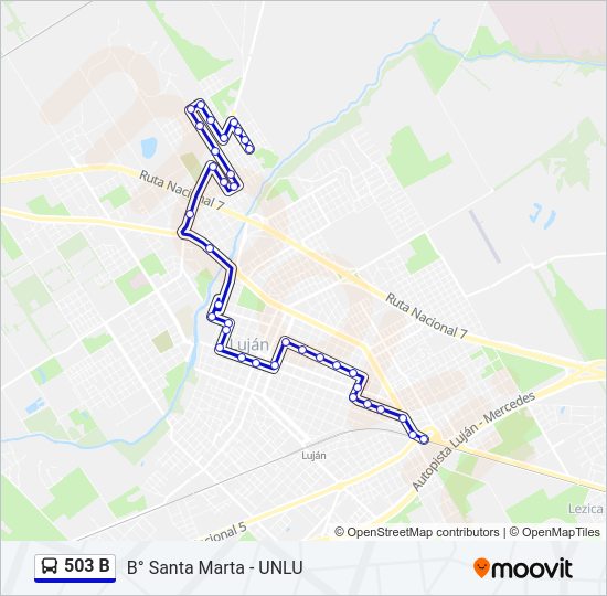 503 B Colectivo Line Map