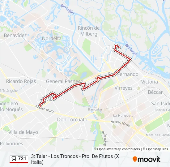 721 Colectivo Line Map