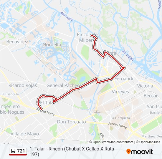 Mapa de 721 de Colectivo
