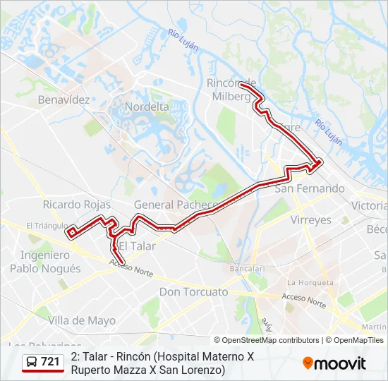 721 Colectivo Line Map