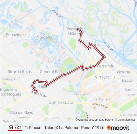 Mapa de 721 de Colectivo