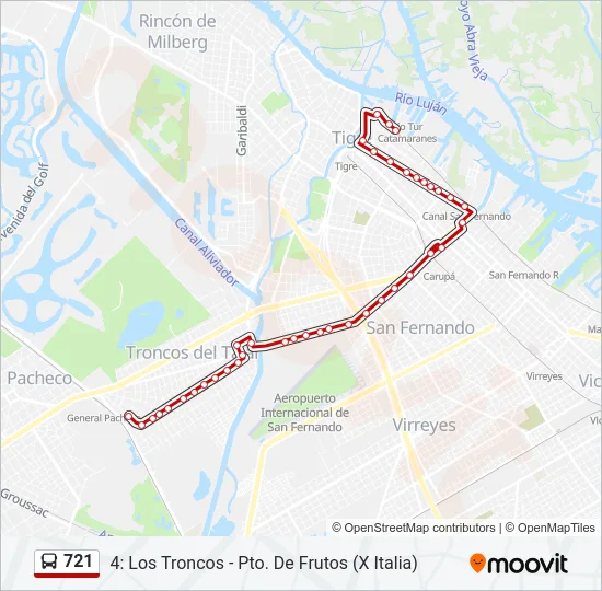 721 Colectivo Line Map