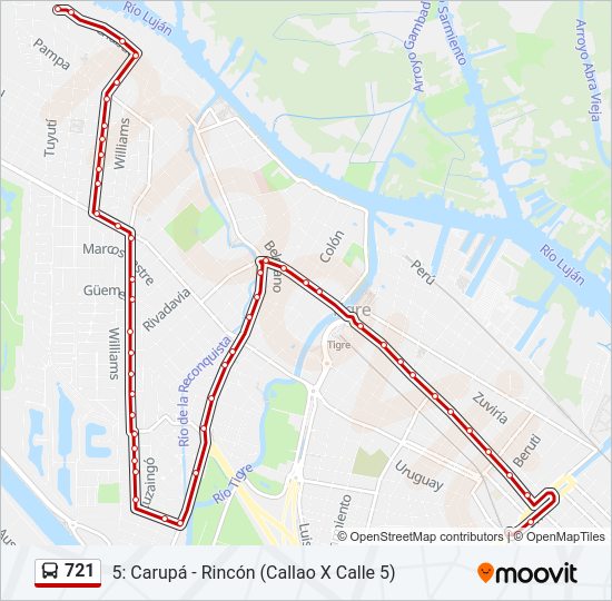 Mapa de 721 de Colectivo