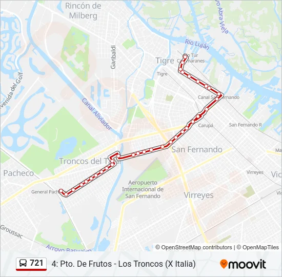 721 Colectivo Line Map
