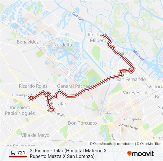 721 Colectivo Line Map