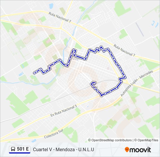 Mapa de 501 E de Colectivo