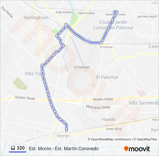 320 Colectivo Line Map
