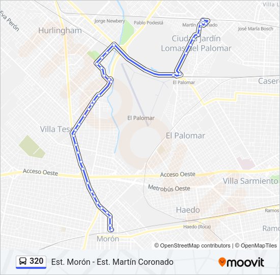320 Colectivo Line Map