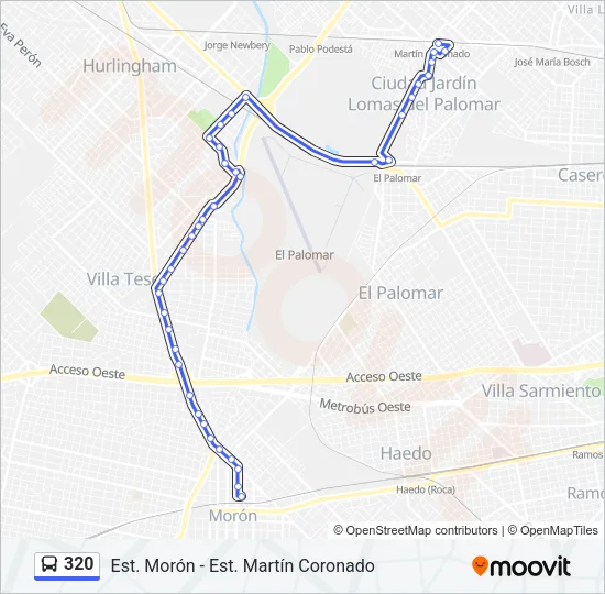 320 Colectivo Line Map