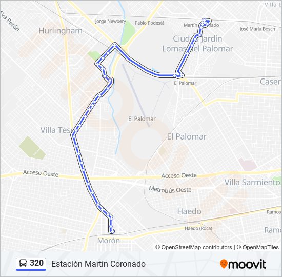 320 colectivo Line Map