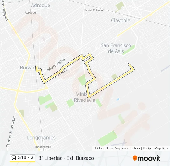 510 - 3 Colectivo Line Map
