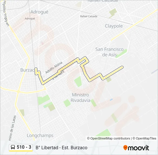 510 - 3 Colectivo Line Map