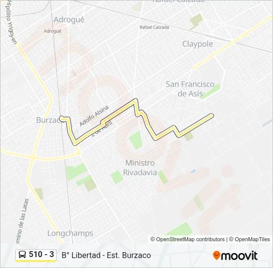 510 - 3 Colectivo Line Map