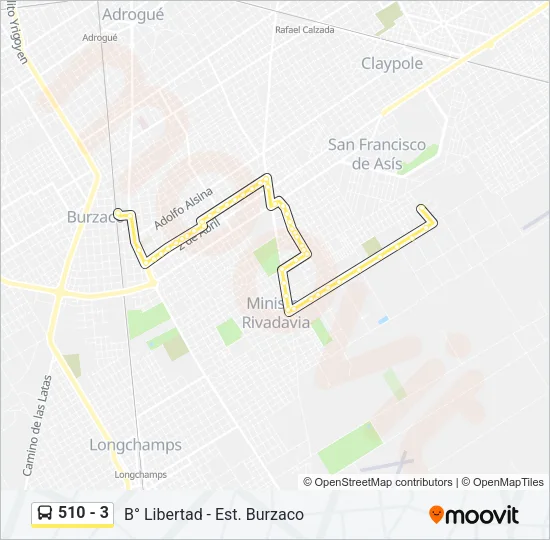 510 - 3 Colectivo Line Map