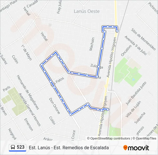 523 Colectivo Line Map