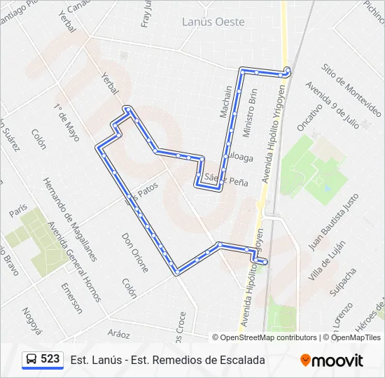 523 Colectivo Line Map
