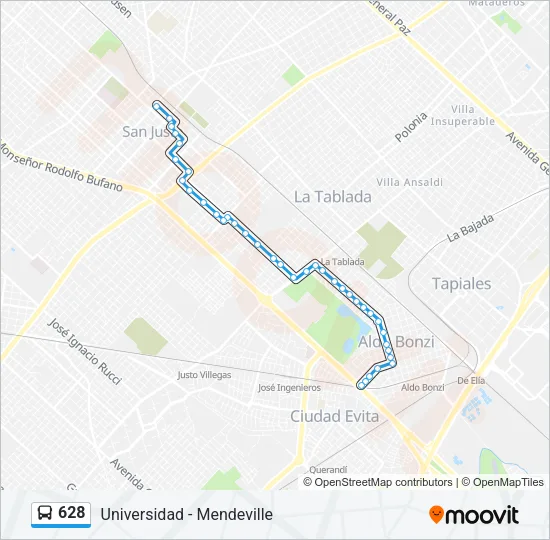628 Colectivo Line Map