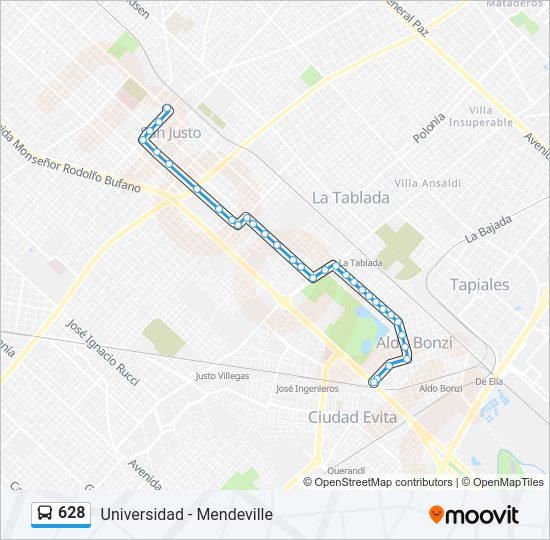 628 Colectivo Line Map