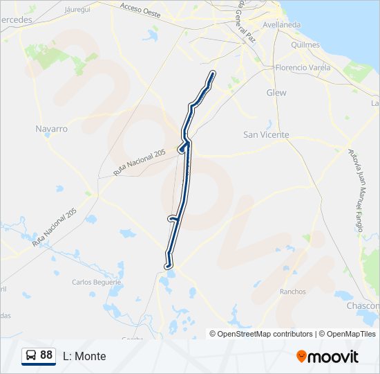 Mapa de 88 de colectivo