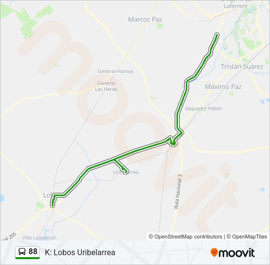Mapa de 88 de Colectivo