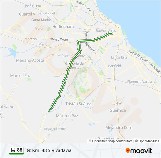 Mapa de 88 de Colectivo