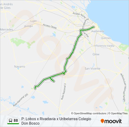 Mapa de 88 de Colectivo