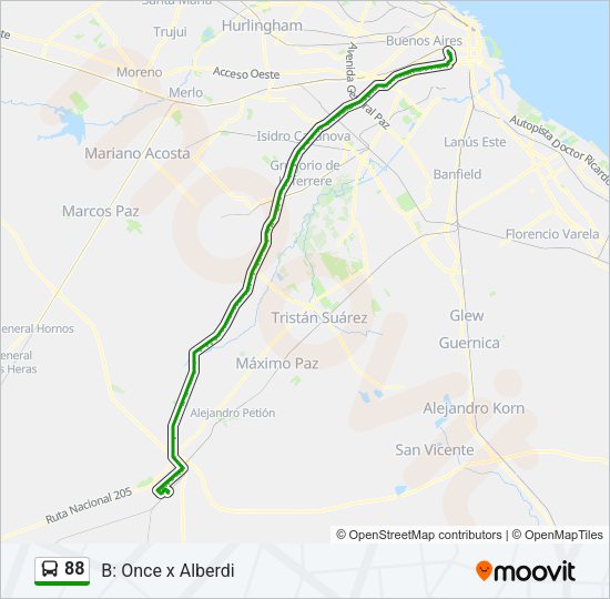 Mapa de 88 de Colectivo