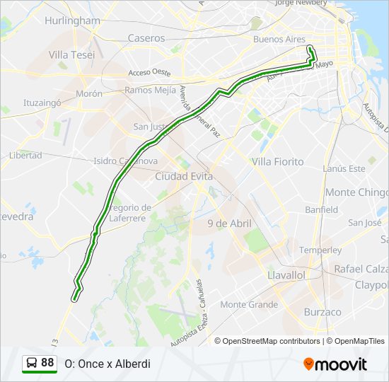 Mapa de 88 de Colectivo
