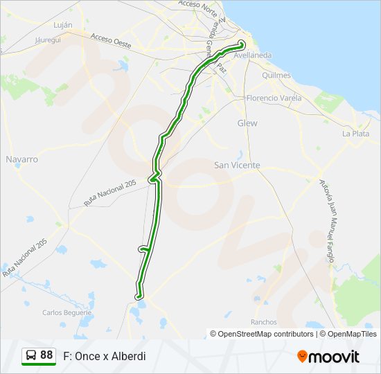 Mapa de 88 de Colectivo