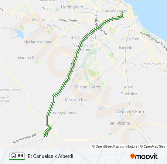 Mapa de 88 de Colectivo