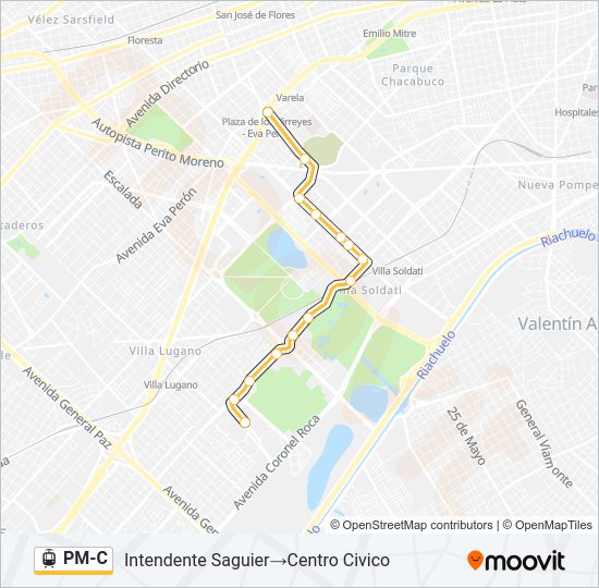 PM-C Light Rail Line Map