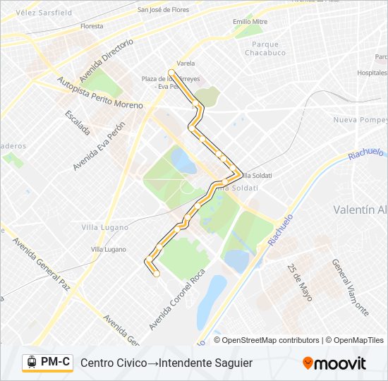 PM-C Light Rail Line Map