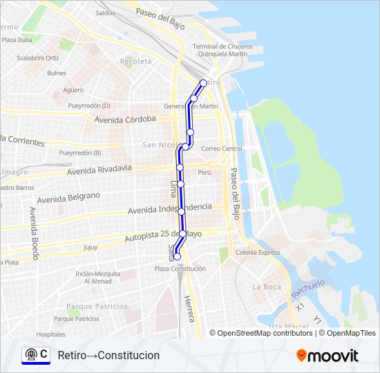Mapa de C de Subte