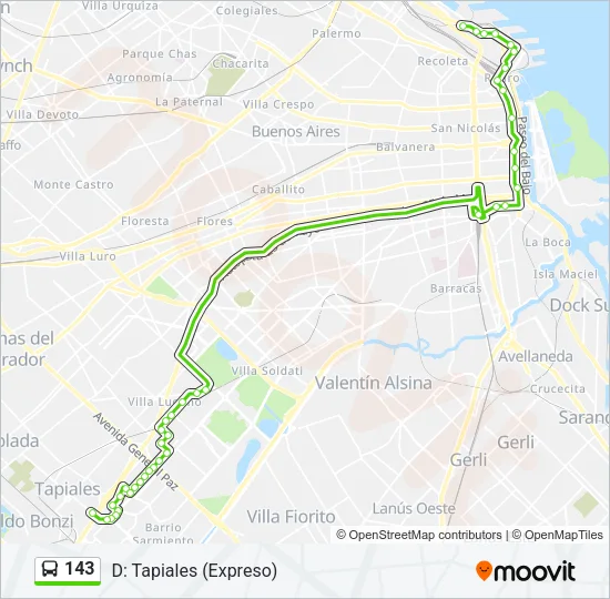 143 Colectivo Line Map