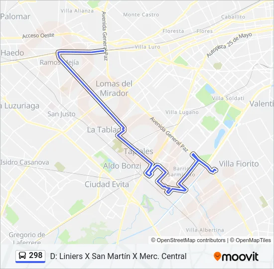 298 Colectivo Line Map