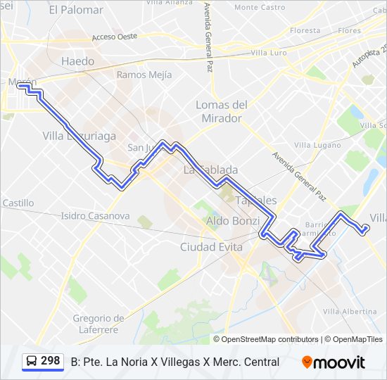 298 Colectivo Line Map