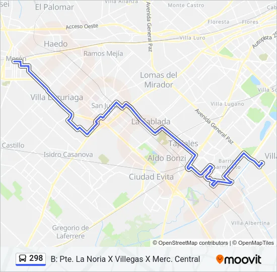298 Colectivo Line Map