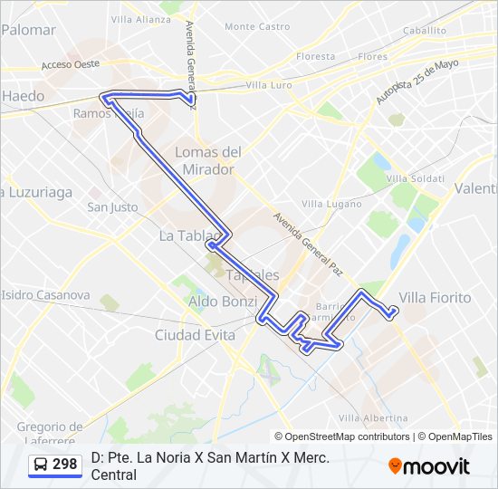298 Colectivo Line Map