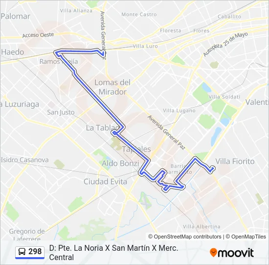 298 Colectivo Line Map