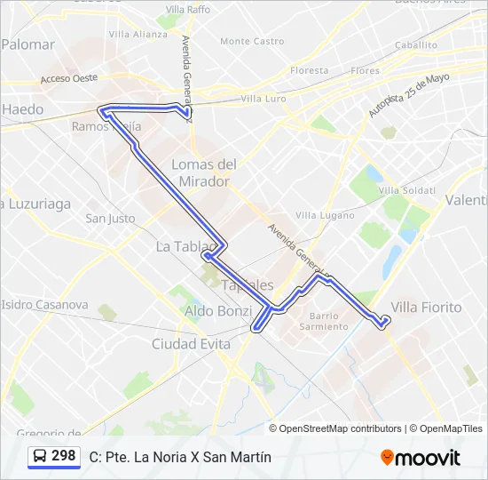 298 Colectivo Line Map