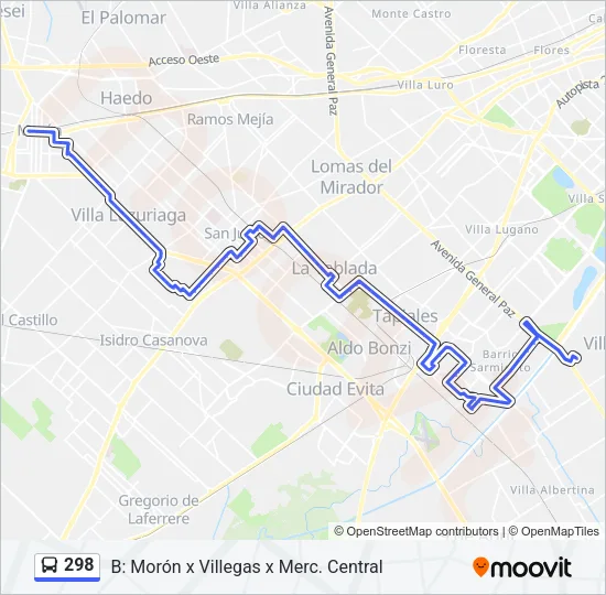 298 Colectivo Line Map