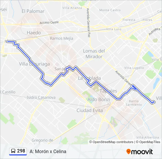 298 Colectivo Line Map