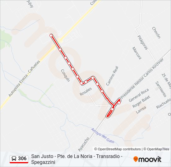 Mapa de 306 de Colectivo