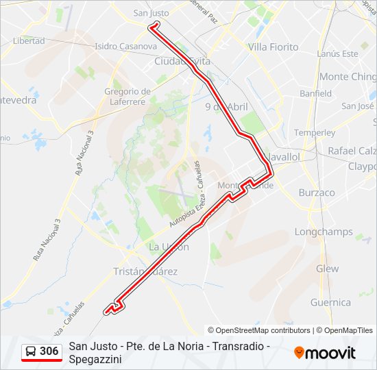 306 Colectivo Line Map