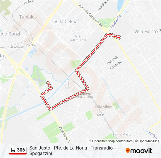 306 Colectivo Line Map